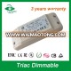 Shenzhen led power supplies SAA approved led triac dimmable driver