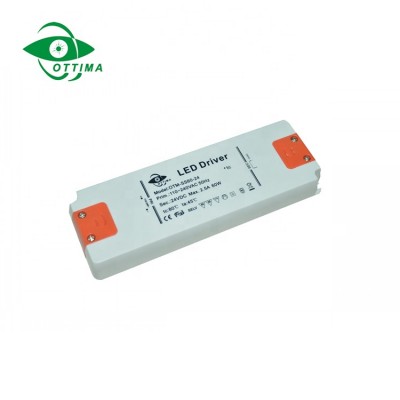 IP20 plastic case slim 20w dc power supply 110V/220V led driver